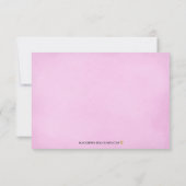 フローラ水カラーティール(緑がかった色)フラットサンキューカード サンキューカード (裏面)