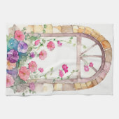 フローラ水カラー色彩の鮮やかアーチ キッチンタオル (横)