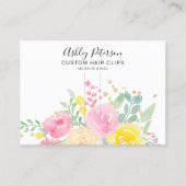 フローラ水ガーリー彩ヘアクリップバレット表示 名刺 (正面)