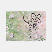 フローラ水パーソナライズされた色楽しむJourney フリースブランケット (正面(横))