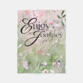 フローラ水パーソナライズされた色楽しむJourney フリースブランケット (正面)