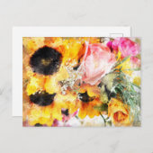 フローラ水彩はがき3 ポストカード (正面/裏面)