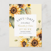 フローラ水彩ひまわり写真保存日 ポストカード (正面)
