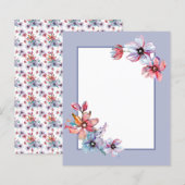 フローラ水彩アートフレームスクラップブック紙 (正面/裏面)