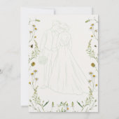 フローラ水彩イラストレーション結婚式招待状 招待状 (裏面)