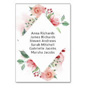 フローラ水彩ウェディングレセプション座席表 テーブルナンバー (裏面)