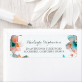 フローラ水彩エレガントな結婚式 ラベル (インサイチュ)