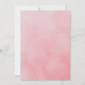 フローラ水彩エレファントムーンガールベビーシャワー 招待状 (裏面)