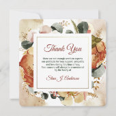 フローラ水彩オータム葬祭サンキューカード 招待状 (正面)