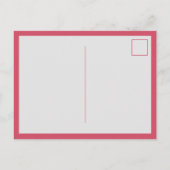 フローラ水彩カスタムイニシャルピンクドットコーラル ポストカード (裏面)