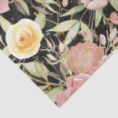 フローラ水彩ガーデン金ゴールドブラックデクページ 薄葉紙 (詳細)