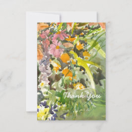 フローラ水彩サンキューカード サンキューカード