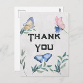フローラ水彩サンキューカード ポストカード (正面/裏面)
