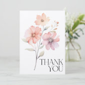 フローラ水彩サンキューノートカード サンキューカード (スタンド正面)
