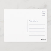 フローラ水彩サンキューパープルフラワー ポストカード (裏面)