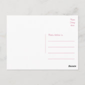 フローラ水彩サンキューパープルフラワー ポストカード (裏面)