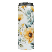 フローラ水彩タンブラードリンク熱タンブラー タンブラー (裏面)