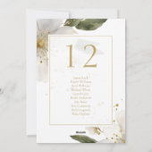 フローラ水彩テーブル番号とシーティングカード シーズンカード (裏面)