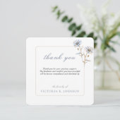 フローラ水彩デイジー葬儀記念ありがとう サンキューカード (スタンド正面)