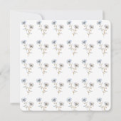 フローラ水彩デイジー葬儀記念ありがとう サンキューカード (裏面)