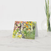 フローラ水彩ノートカード – 空白の サンキューカード (裏面)