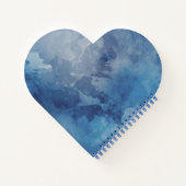 フローラ水彩ハート型スパイラルノート ノートブック (裏面)