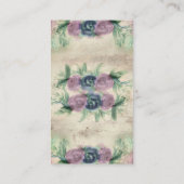 フローラ水彩バラウェディングレセプションカード エンクロージャーカード (裏面)