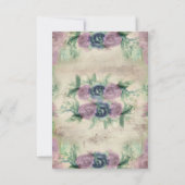 フローラ水彩バラウェディングRSVP 出欠カード (裏面)