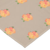 フローラ水彩バラゴールデンオレンジオンコーヒー テーブルクロス (アングル)