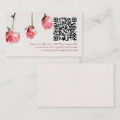 フローラ水彩バラテラコッタ結婚ズ エンクロージャーカード (正面/裏面)