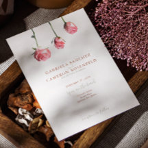 フローラ水彩バラテラコッタ結婚ズ