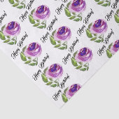 フローラ水彩バラパターン | ハッピーバースデー 薄葉紙 (詳細)