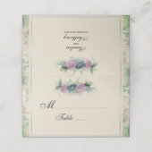 フローラ水彩バラ結婚のテーブルカード プレイスカード (外部開封)