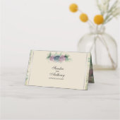 フローラ水彩バラ結婚のテーブルカード プレイスカード (裏面)