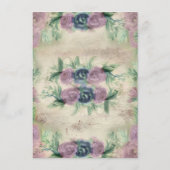 フローラ水彩バラ結婚のメニュー メニュー (裏面)