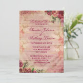 フローラ水彩バラ結婚のリハーサル 招待状 (スタンド正面)