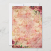 フローラ水彩バラ結婚のリハーサル 招待状 (裏面)