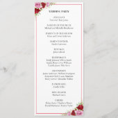 フローラ水彩バラ結婚ズ プログラム (裏面)