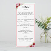 フローラ水彩バラ結婚ズ メニュー (スタンド正面)