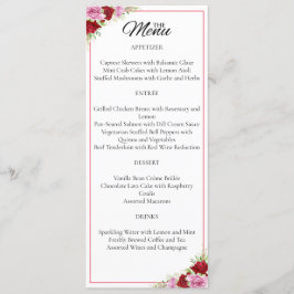 フローラ水彩バラ結婚ズ メニュー