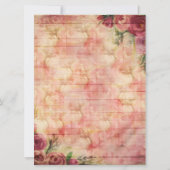 フローラ水彩バラ結婚式招待状 招待状 (裏面)