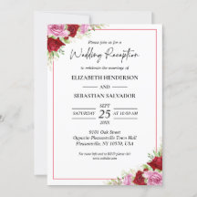 フローラ水彩バラ結婚披露宴