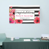 フローラ水彩バラ&ストライプパーティー 横断幕 (トレードショー)