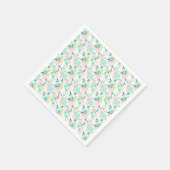 フローラ水彩パターン スタンダードカクテルナプキン (角)