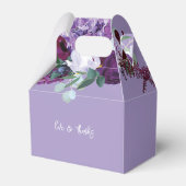 フローラ水彩パープルグリーン結婚リー フェイバーボックス (裏面サイド)