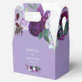フローラ水彩パープルグリーン結婚リー フェイバーボックス (オープン)