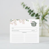 フローラ水彩ビーガンレシピカード (スタンド正面)