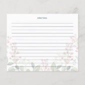 フローラ水彩ビーガンレシピカード (裏面)