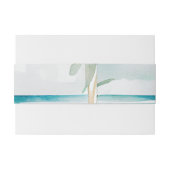 フローラ水彩ビーチシーンサマー結婚ズ 招待状ベリーバンド (裏面例)