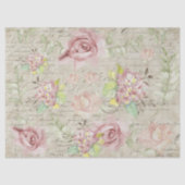 フローラ水彩ピンクの花エフエマデコペ 薄葉紙 (正面)